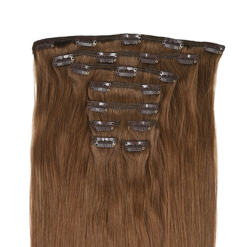 MANETINI CLIP-IN HAIR EXTENSIONS (#10) MOCHA LIGHT - Manetini